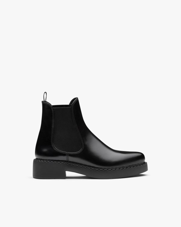 Black Brushed leather ankle boots - Image 2