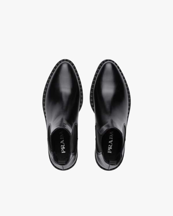Black Brushed leather ankle boots - Image 4