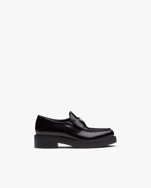 Black Chocolate Sharp brushed leather loafers - Image 2