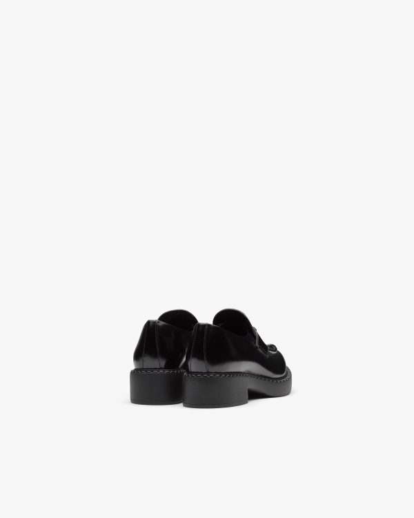 Black Chocolate Sharp brushed leather loafers - Image 3