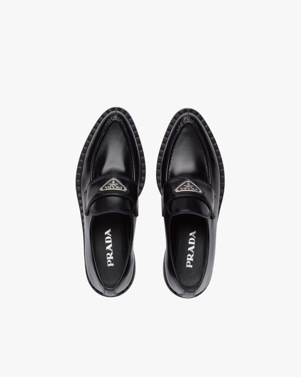Black Chocolate Sharp brushed leather loafers - Image 4