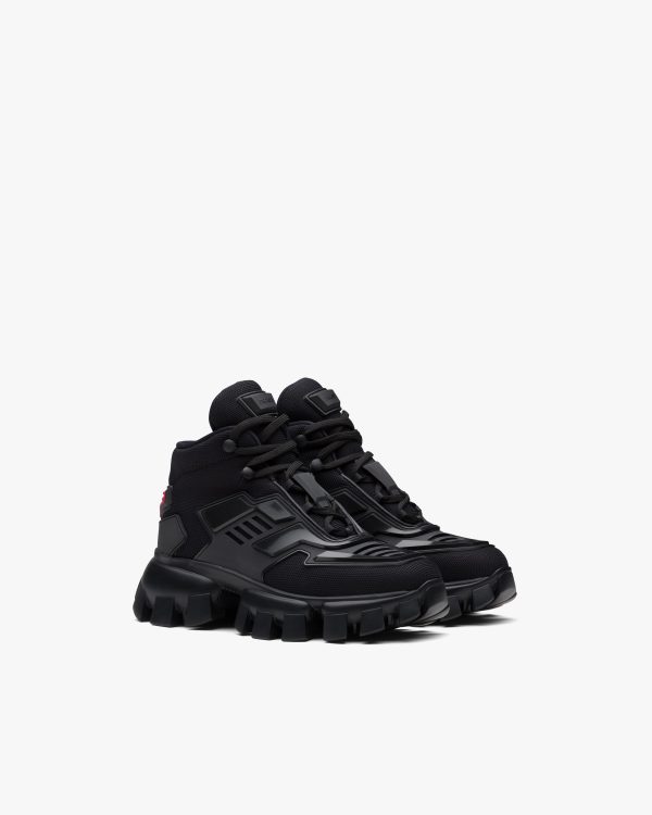 Black Cloudbust Thunder knit fabric sneakers