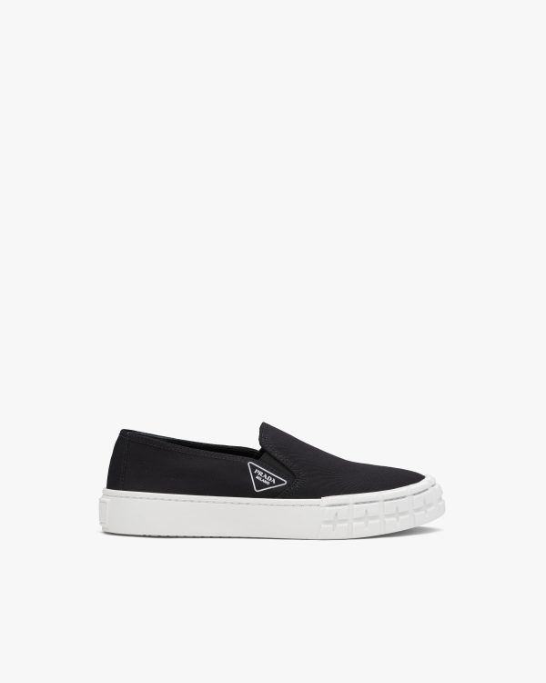 Black Cotton gabardine Wheel slip-ons - Image 2