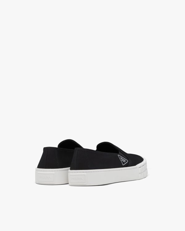 Black Cotton gabardine Wheel slip-ons - Image 3
