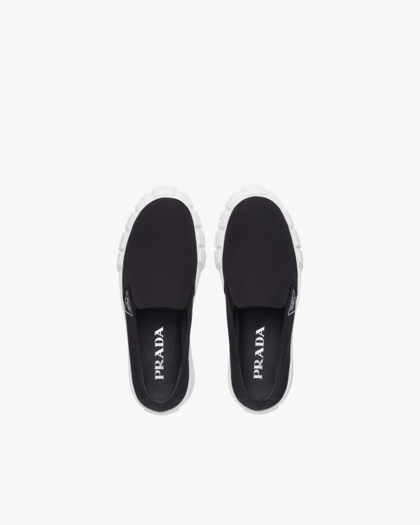Black Cotton gabardine Wheel slip-ons - Image 4