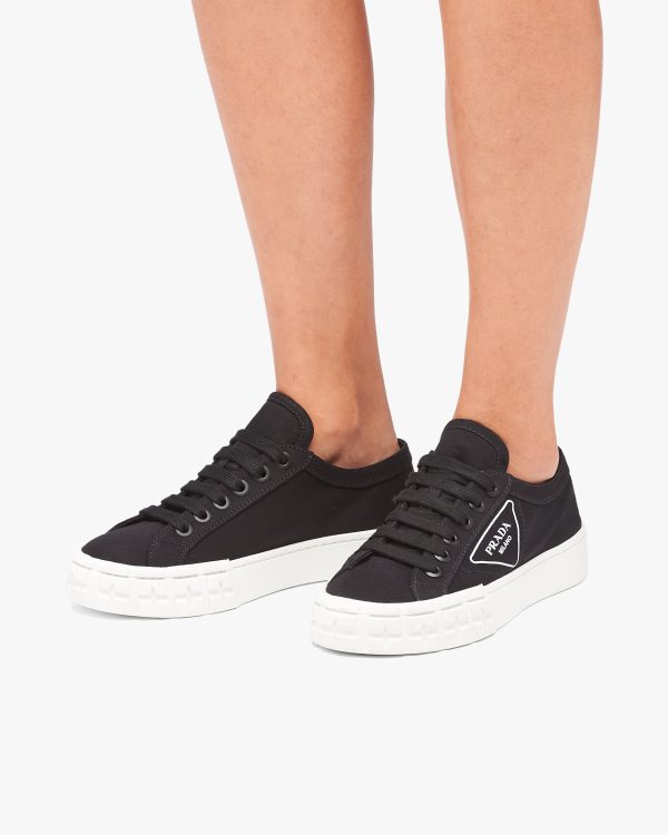 Black Gabardine fabric sneakers - Image 5