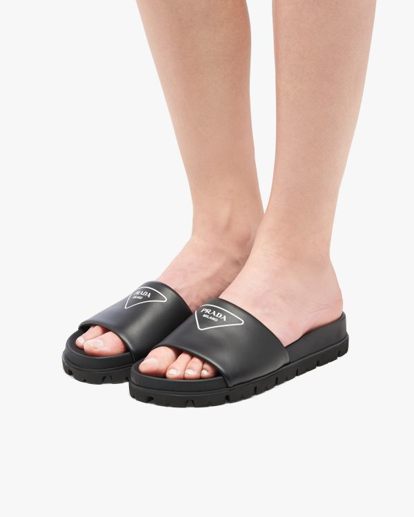 Black Leather slides - Image 5