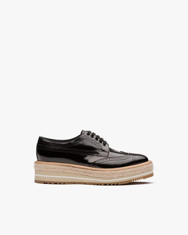 Black Microsole brushed leather shoes - Image 2