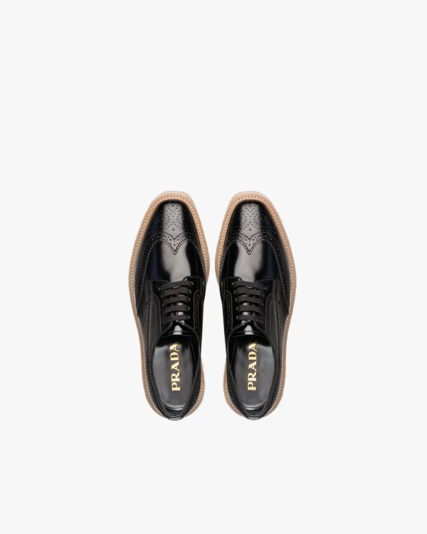 Black Microsole brushed leather shoes - Image 4