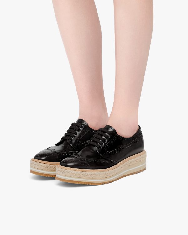 Black Microsole brushed leather shoes - Image 5