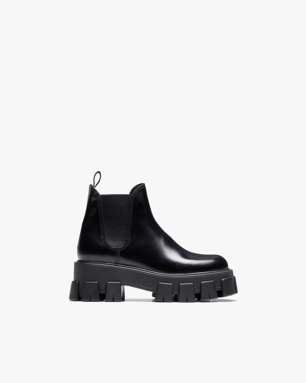 Black Monolith brushed leather Chelsea boots - Image 2