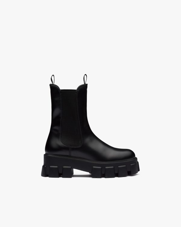 Black Monolith brushed leather boots - Image 2