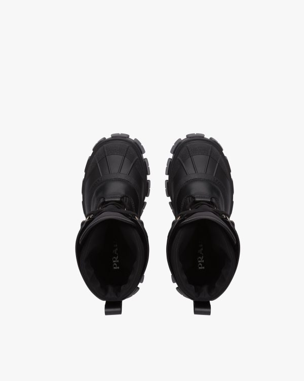 Black Monolith leather and nylon boots - Image 4