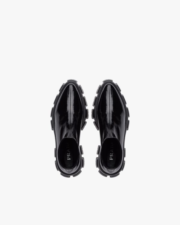 Black Monolith pointy technical patent leather booties - Image 4