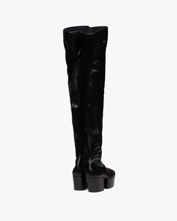 Black Nappa Tech over-the-knee platform boots - Image 3
