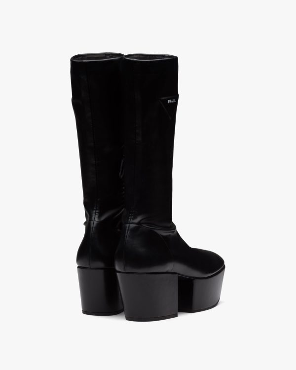 Black Nappa Tech platform boots - Image 3