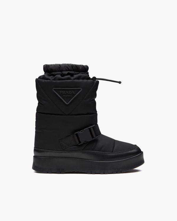 Black Nylon gabardine booties - Image 2