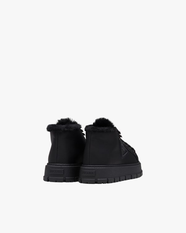 Black Nylon lace-up booties - Image 3
