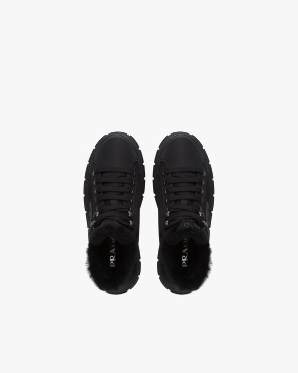Black Nylon lace-up booties - Image 4