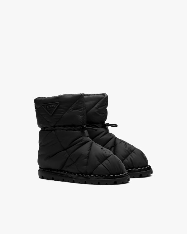 Black Padded nylon booties