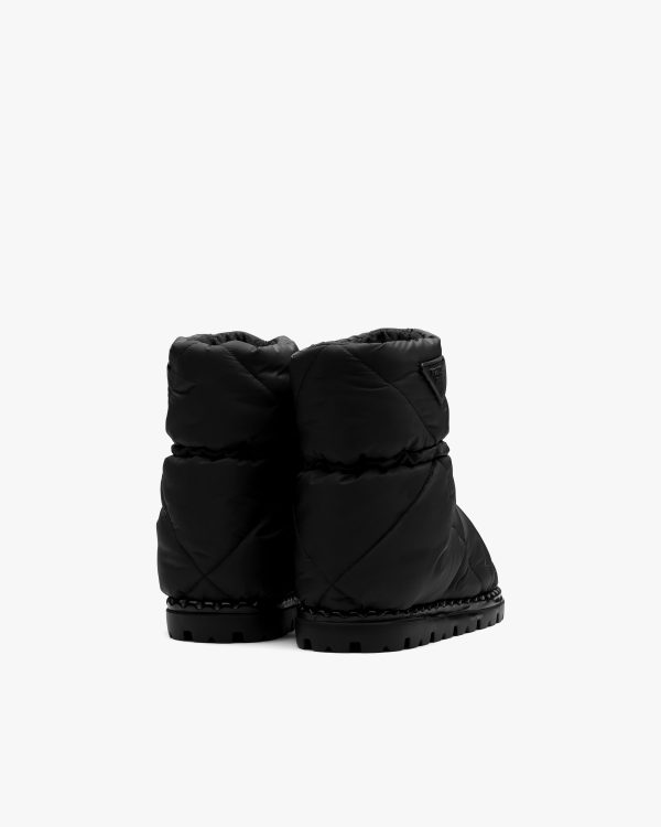 Black Padded nylon booties - Image 3