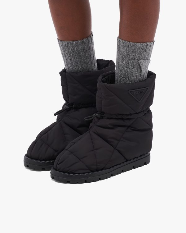 Black Padded nylon booties - Image 5