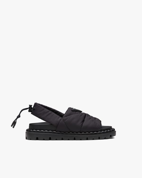 Black Padded nylon sandals - Image 2