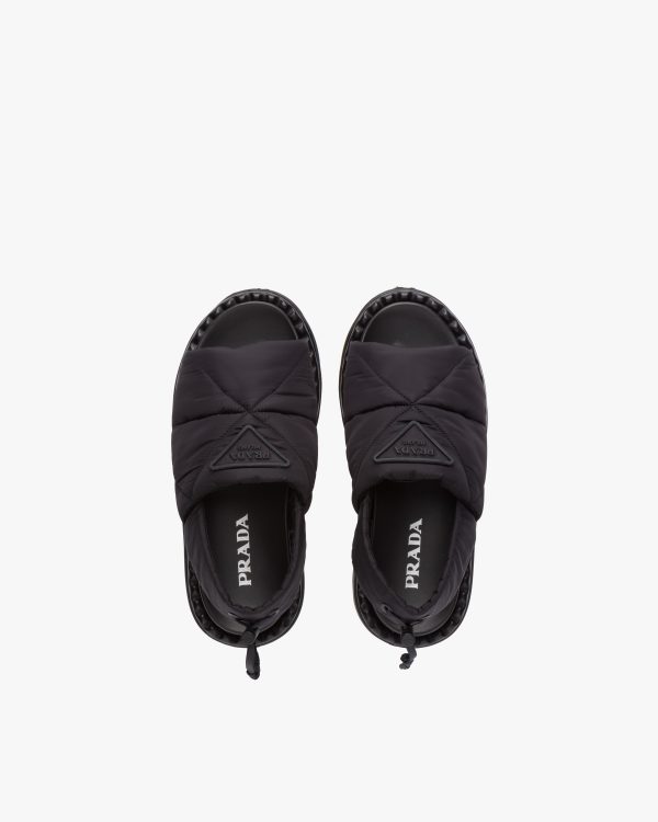 Black Padded nylon sandals - Image 4