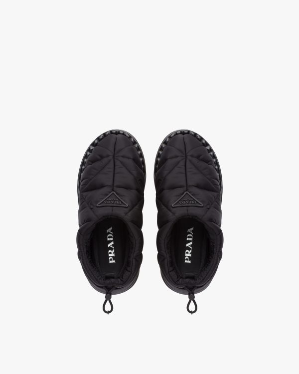 Black Padded nylon slip-on shoes - Image 4