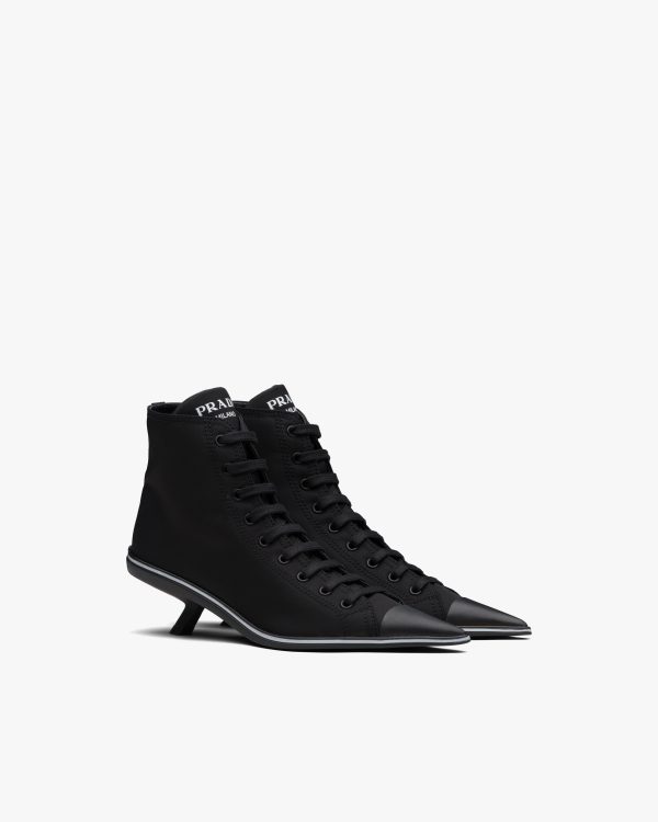 Black Prada Synthesis heeled high-top sneakers