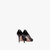 Black Saffiano textured patent leather pumps - Image 3