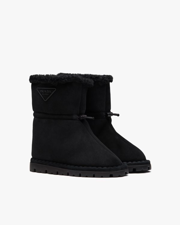 Black Shearling booties