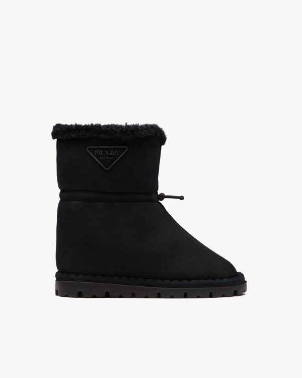 Black Shearling booties - Image 2