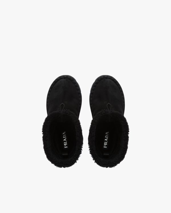 Black Shearling booties - Image 4