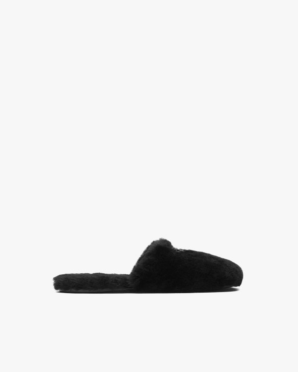 Black Shearling sabots - Image 2