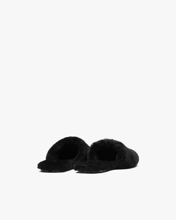 Black Shearling sabots - Image 3