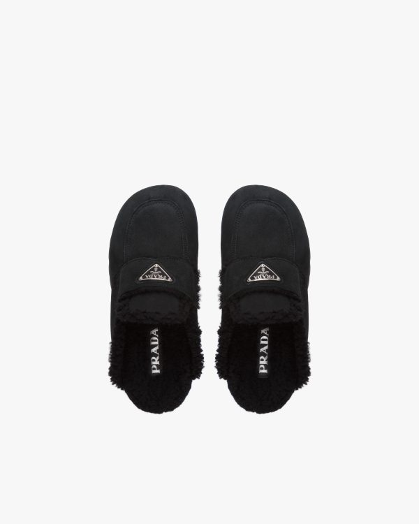 Black Shearling slippers - Image 4