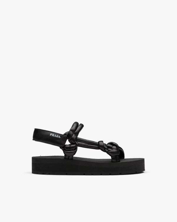 Black Sporty nappa leather sandals - Image 2