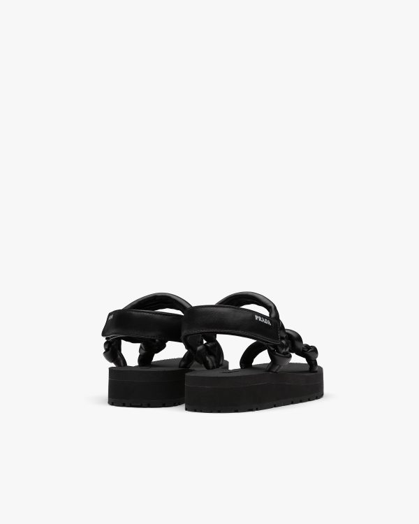 Black Sporty nappa leather sandals - Image 3