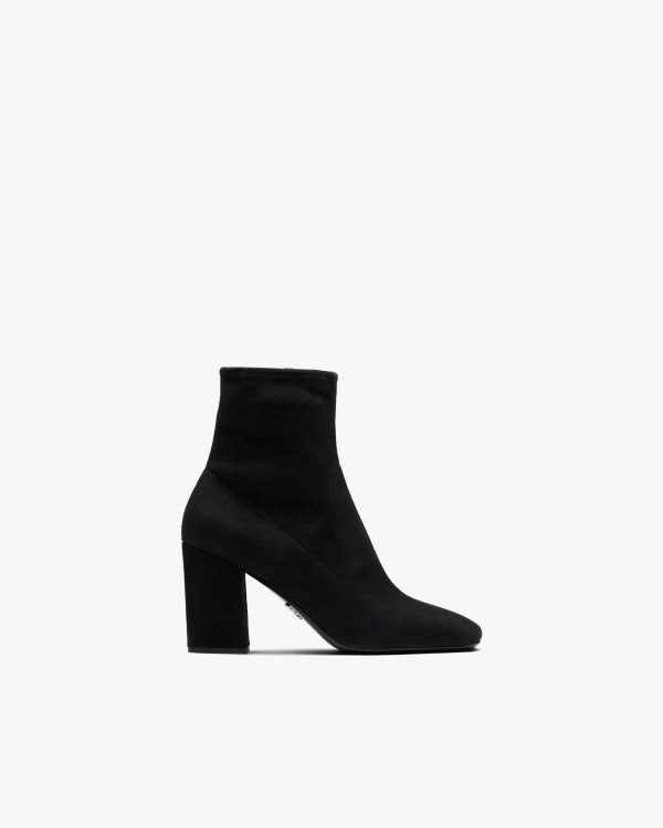 Black Stretch suede booties - Image 2