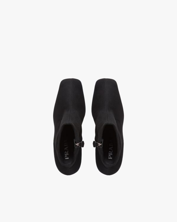 Black Stretch suede booties - Image 4