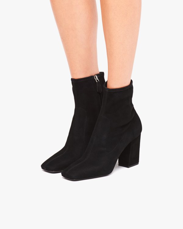 Black Stretch suede booties - Image 5