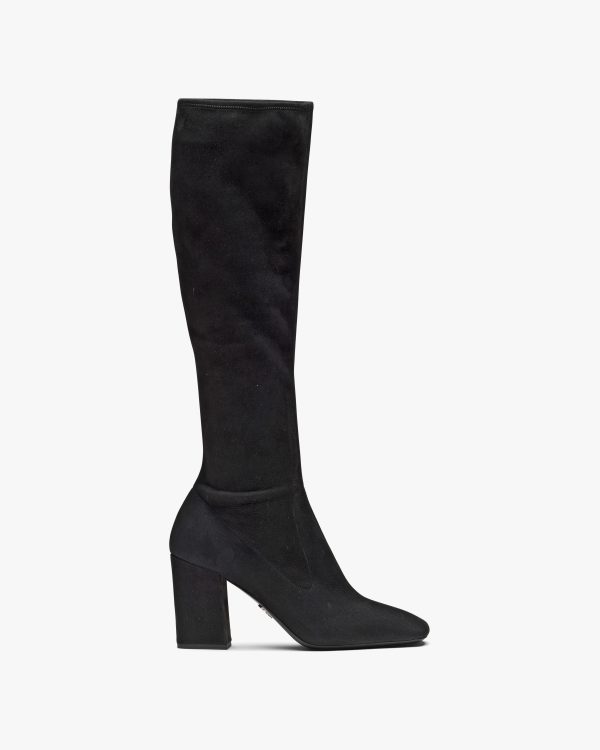 Black Stretch suede boots - Image 2