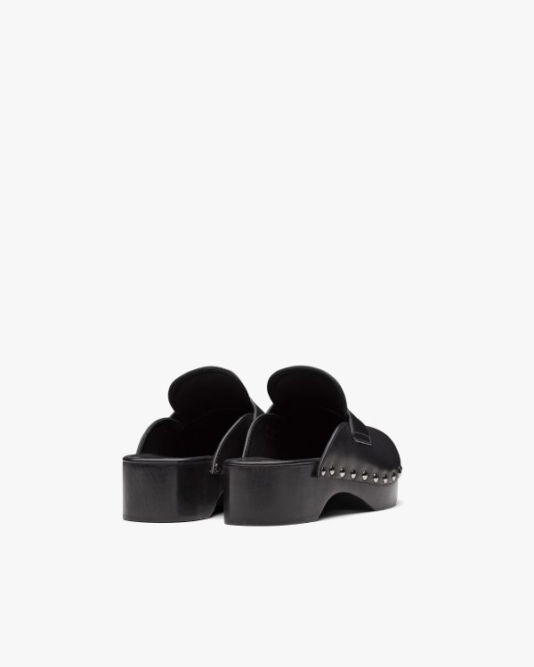 Black Studded leather clogs - Image 3