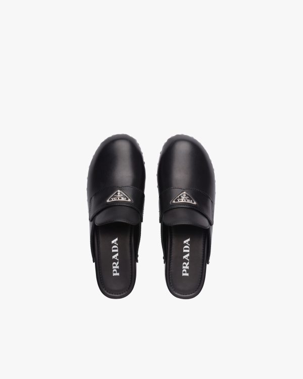 Black Studded leather clogs - Image 4