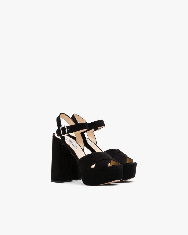 Black Suede platform sandals