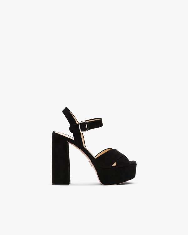 Black Suede platform sandals - Image 2