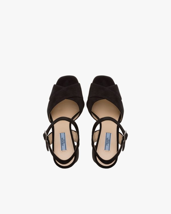 Black Suede platform sandals - Image 4