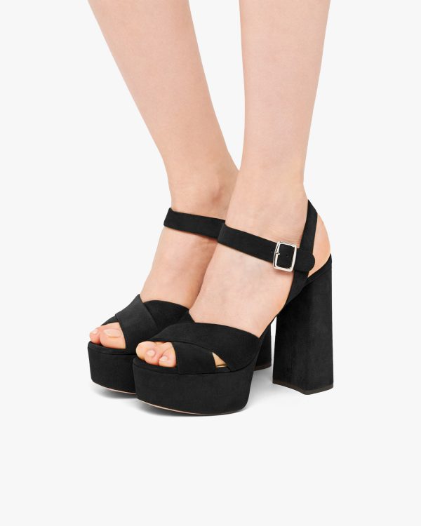 Black Suede platform sandals - Image 5