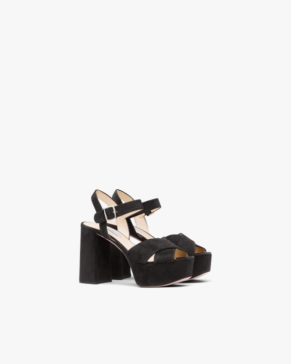 Black Suede platform sandals